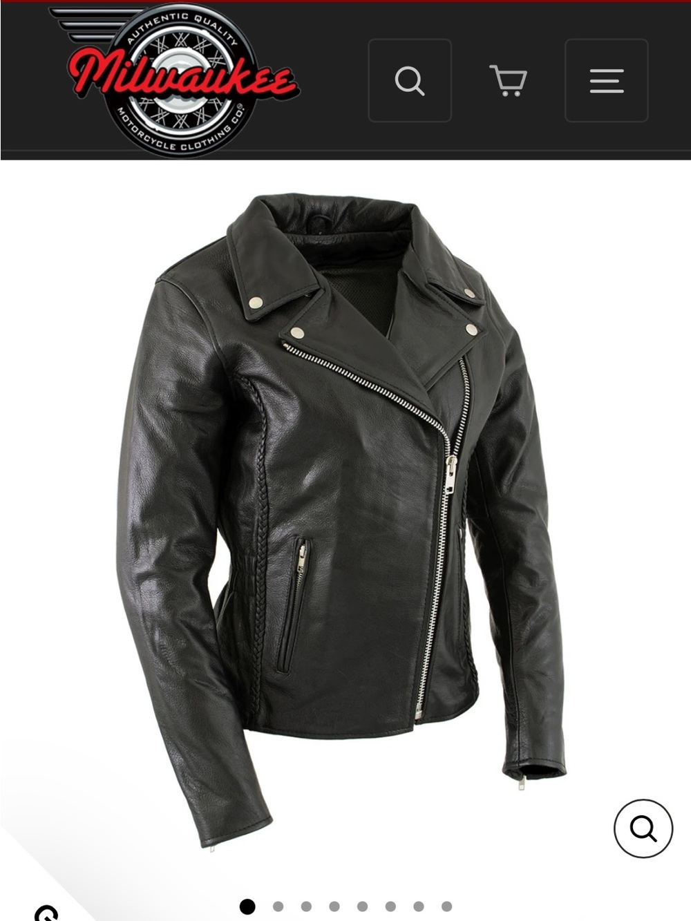Milwaukee Black Leather Women's Moto Jacket - Asymmetric Zip